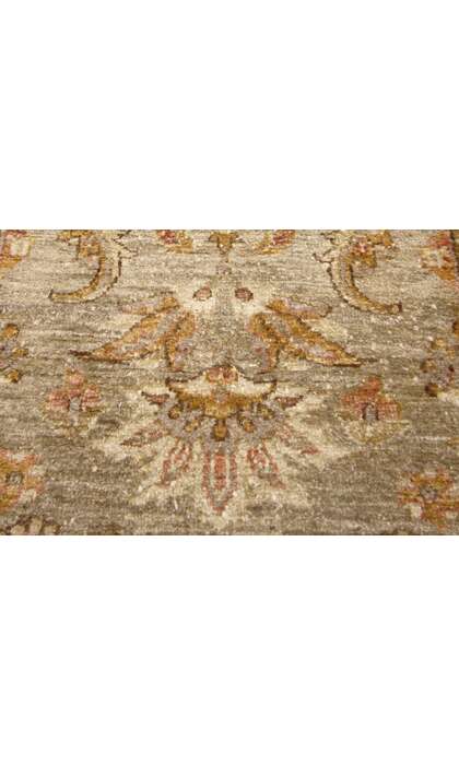 3 x 11 Vintage Earth-Tone Indian Sultanabad Rug 76919