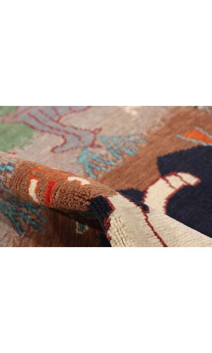 2 x 3 Vintage Pakistani Kazak Pictorial Rug 79176