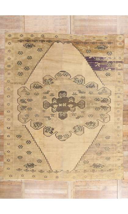 10 x 13 Vintage Turkish Oushak Rug 51372