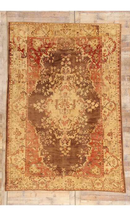 7 x 10 Vintage Turkish Oushak Rug 50561