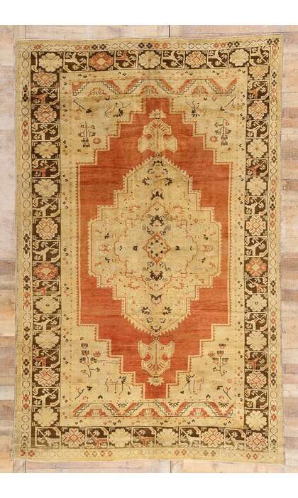 7 x 12 Vintage Turkish Oushak Rug 50418