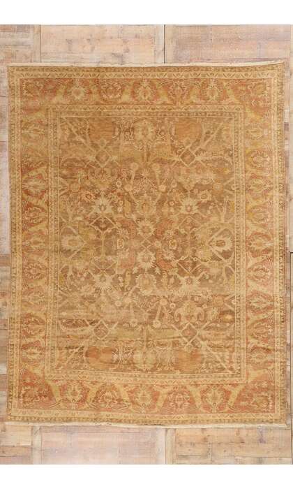 9 x 12 Vintage Turkish Oushak Rug 74064