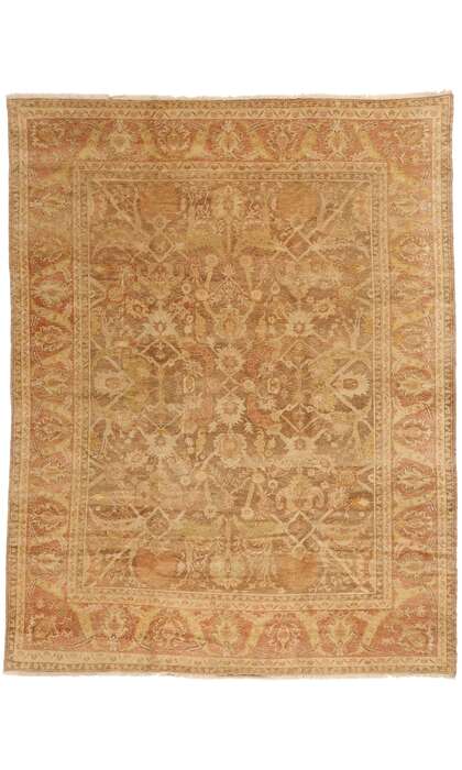9 x 12 Vintage Turkish Oushak Rug 74064