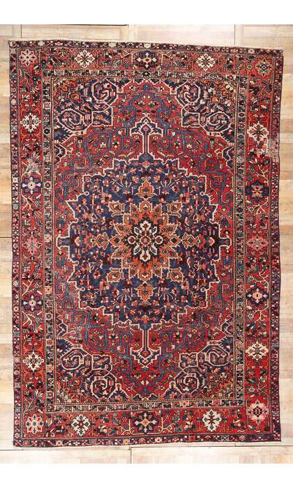 10 x 15 Vintage Persian Bakhtiari Rug 78093