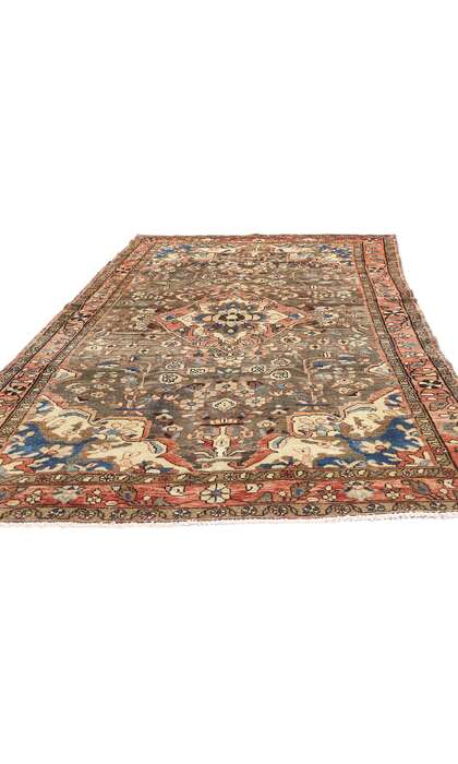 5 x 9 Vintage Persian Assadabad Hamadan Rug 61106