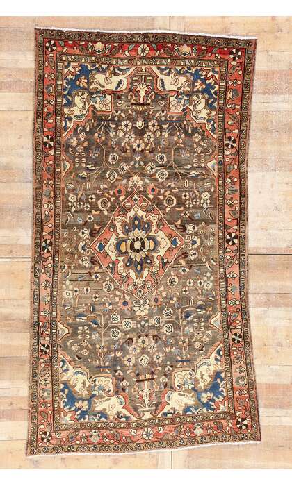 5 x 9 Vintage Persian Assadabad Hamadan Rug 61106