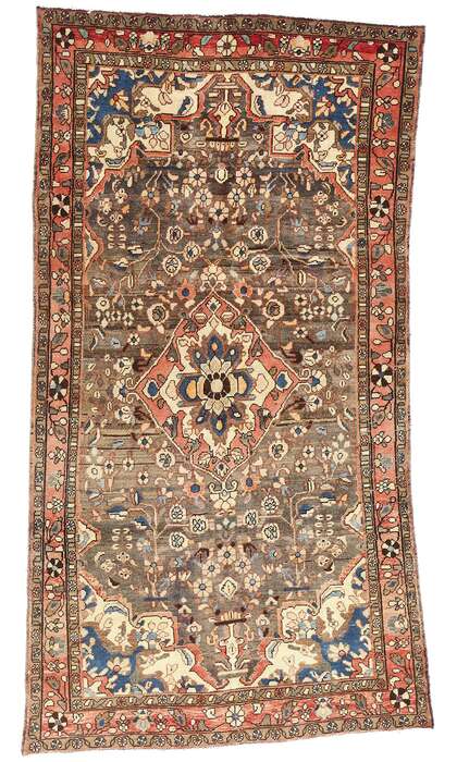 5 x 9 Vintage Persian Assadabad Hamadan Rug 61106