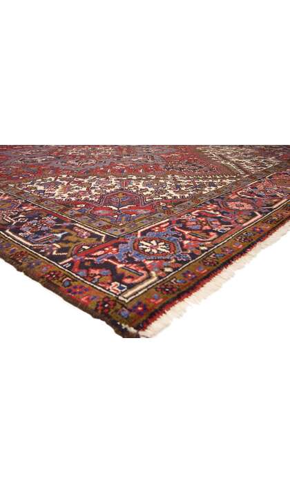 7 x 8 Vintage Persian Heriz Rug 74698