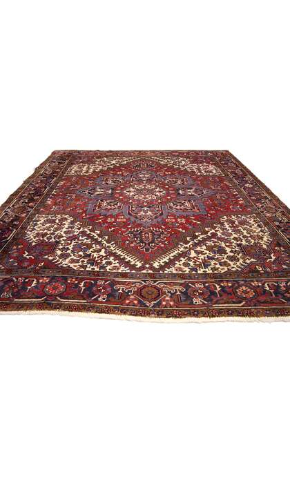 7 x 8 Vintage Persian Heriz Rug 74698