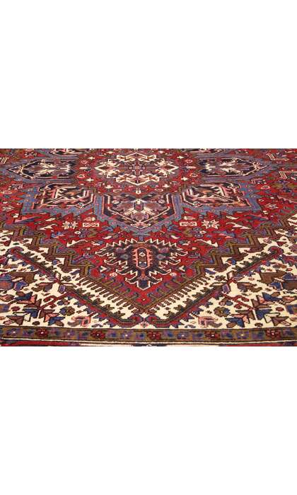 7 x 8 Vintage Persian Heriz Rug 74698