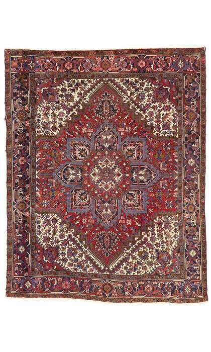 7 x 8 Vintage Persian Heriz Rug 74698