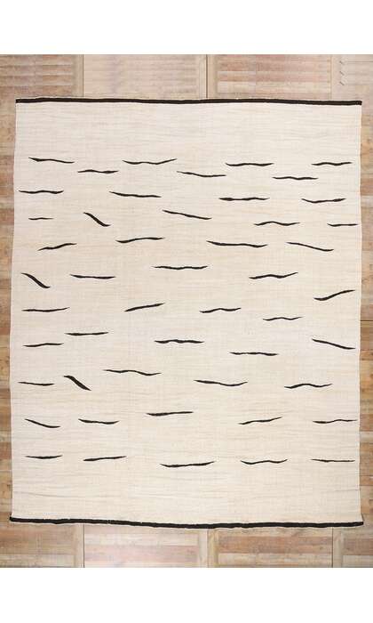 11 x 14 Organic Modern Vintage Turkish Kilim Rug 52622