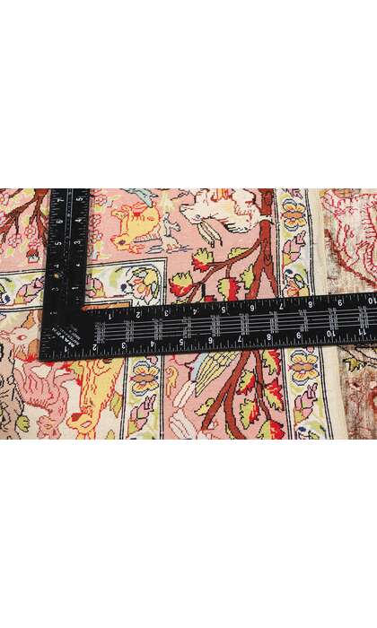 3 x 5 Vintage Turkish Silk Hereke Rug Garden of Paradise 79160