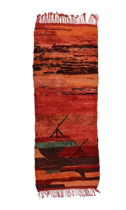 3 x 7 Vintage Beni MGuild Moroccan Rug 20431