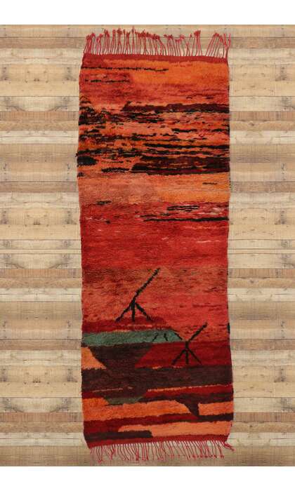 3 x 7 Vintage Beni MGuild Moroccan Rug 20431