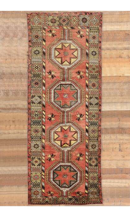 5 x 13 Vintage Turkish Oushak Rug 73874
