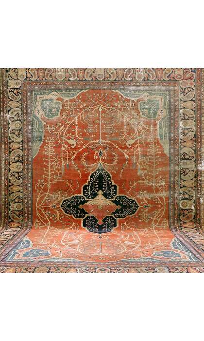 9 x 12 Late 19th Century Antique Persian Farahan Rug 76783