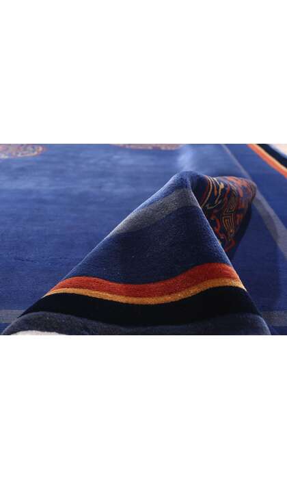 8 x 10 Antique Blue Chinese Art Deco Rug 79168