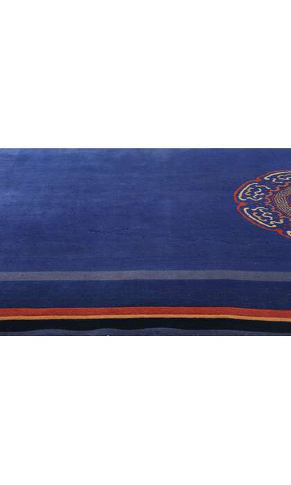 8 x 10 Antique Blue Chinese Art Deco Rug 79168