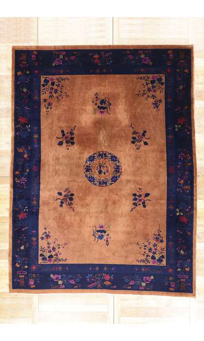 10 x 13 Antique Chinese Art Deco Rug 79192