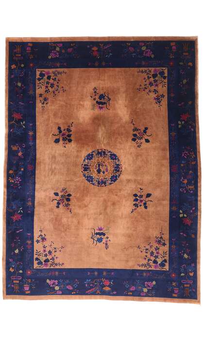 10 x 13 Antique Chinese Art Deco Rug 79192