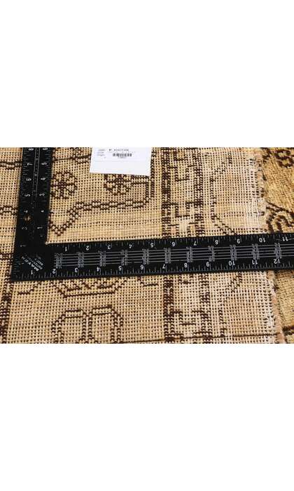 7 x 13 Antique Earth-Tone Turkestan Khotan Rug 73807