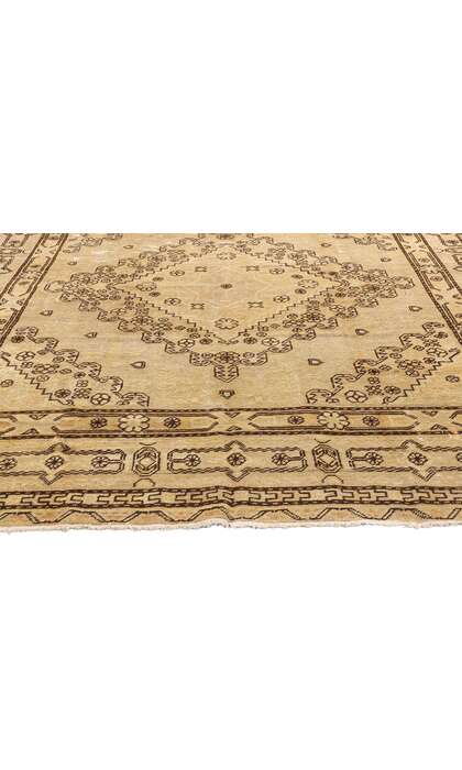 7 x 13 Antique Earth-Tone Turkestan Khotan Rug 73807
