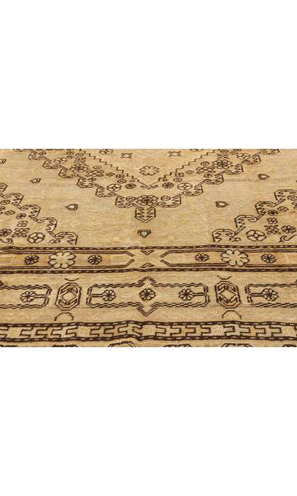 7 x 13 Antique Earth-Tone Turkestan Khotan Rug 73807