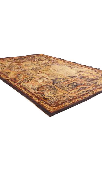 6 x 9 Late 19th Century Antique French Aubusson Tapestry 79208