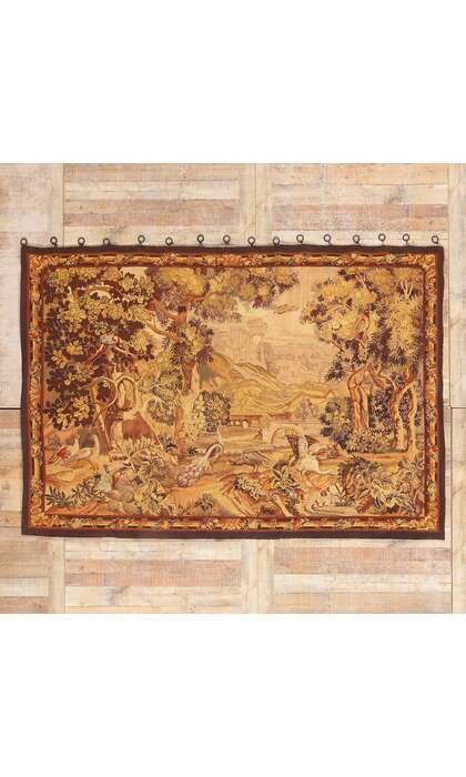 6 x 9 Late 19th Century Antique French Aubusson Tapestry 79208