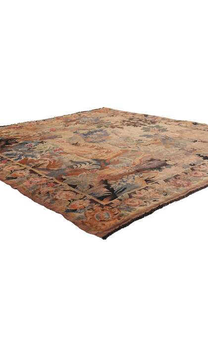 7 x 8 Late 19th Century Antique French Aubusson Tapestry 79194