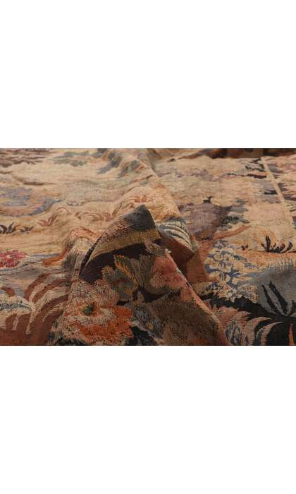 7 x 8 Late 19th Century Antique French Aubusson Tapestry 79194