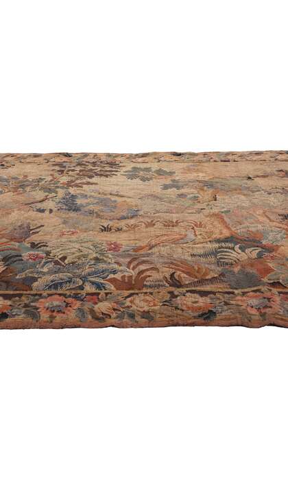 7 x 8 Late 19th Century Antique French Aubusson Tapestry 79194