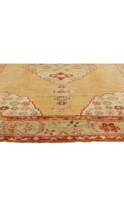 9 x 12 Antique Golden Turkish Oushak Rug 74032