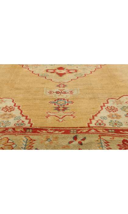 9 x 12 Antique Golden Turkish Oushak Rug 74032
