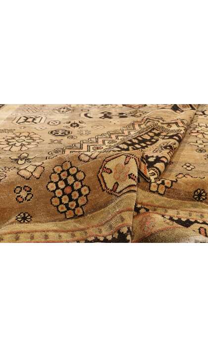 7 x 13 Antique Earth-Tone Turkestan Khotan Rug 73806