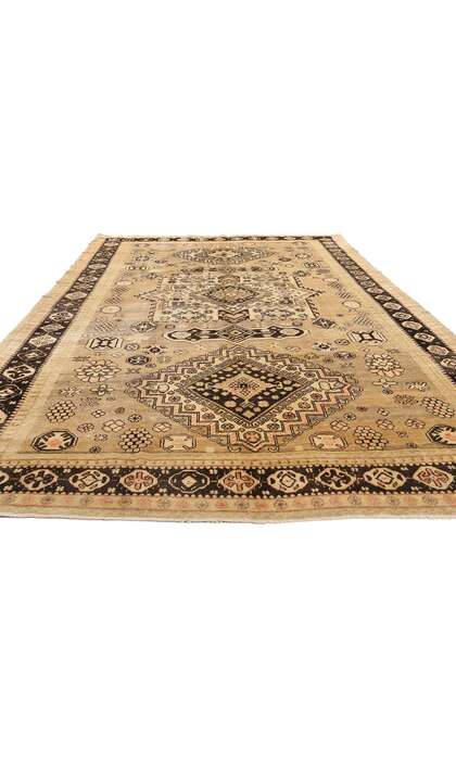 7 x 13 Antique Earth-Tone Turkestan Khotan Rug 73806