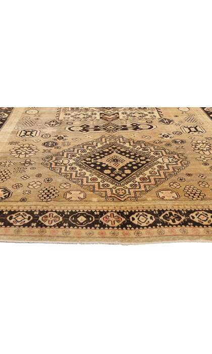 7 x 13 Antique Earth-Tone Turkestan Khotan Rug 73806