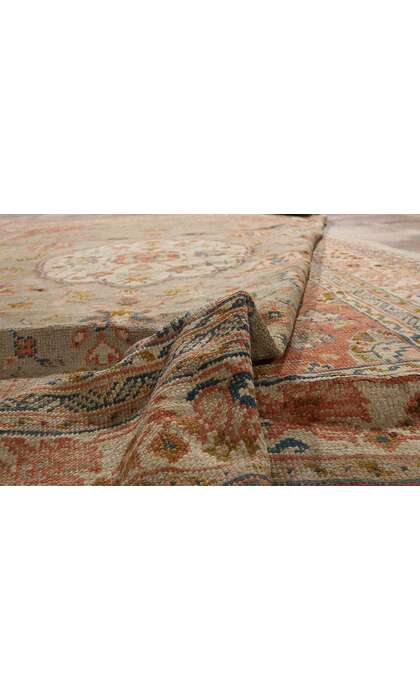 8 x 11 Antique Turkish Oushak Rug 72327