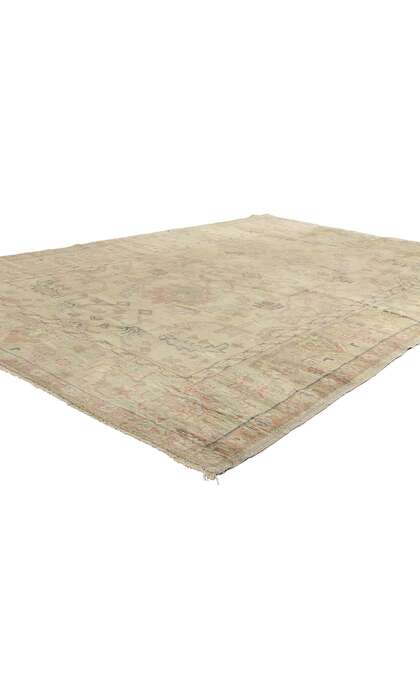 7 x 10 Antique Pastel Turkish Oushak Rug 72193
