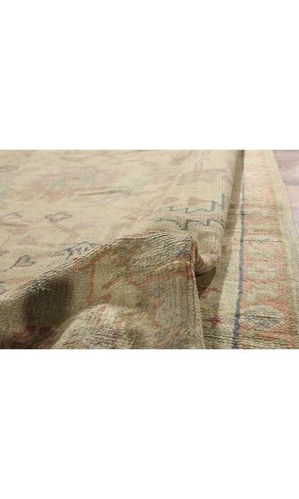 7 x 10 Antique Pastel Turkish Oushak Rug 72193