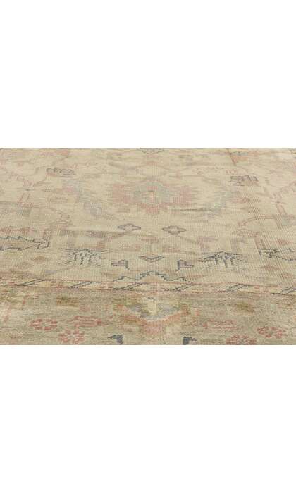 7 x 10 Antique Pastel Turkish Oushak Rug 72193