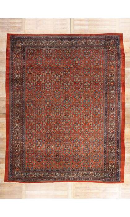 10 x 13 Late 19th Century Antique Persian Bibikabad Rug 79205