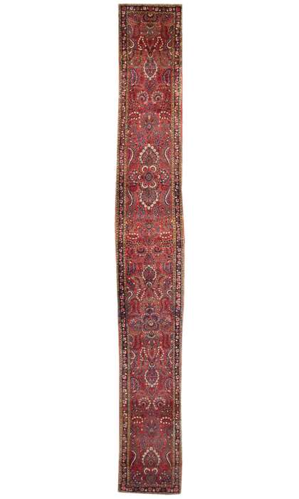 3 x 21 Antique Persian Sarouk Hamadan Rug 73685