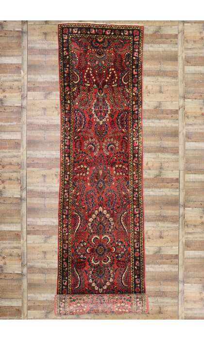 3 x 21 Antique Persian Sarouk Hamadan Rug 73685