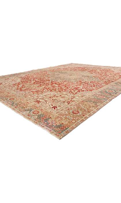 11 x 14 Antique Persian Heriz Rug 53172