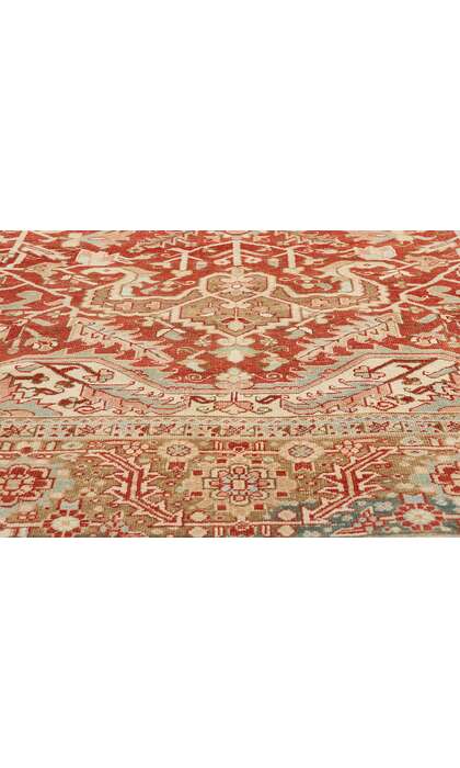11 x 14 Antique Persian Heriz Rug 53172
