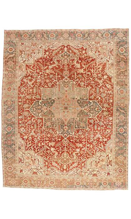 11 x 14 Antique Persian Heriz Rug 53172