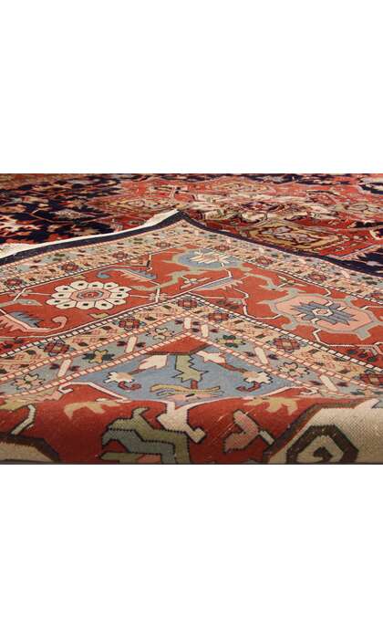 12 x 15 Antique Persian Heriz Rug 74402