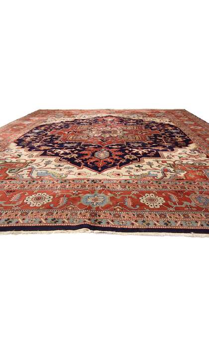12 x 15 Antique Persian Heriz Rug 74402